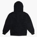 Supreme cutout letter hooded sweatshirt black
