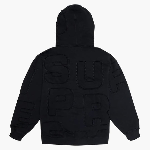 Supreme Cutout Letter Hooded Sweatshirt svart