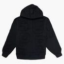 Supreme cutout letter hooded sweatshirt black