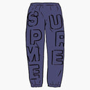 Supreme Cutout Letters Sweatpant Washed Navy