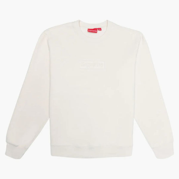 Supreme Cutout Logo Crewneck Natural