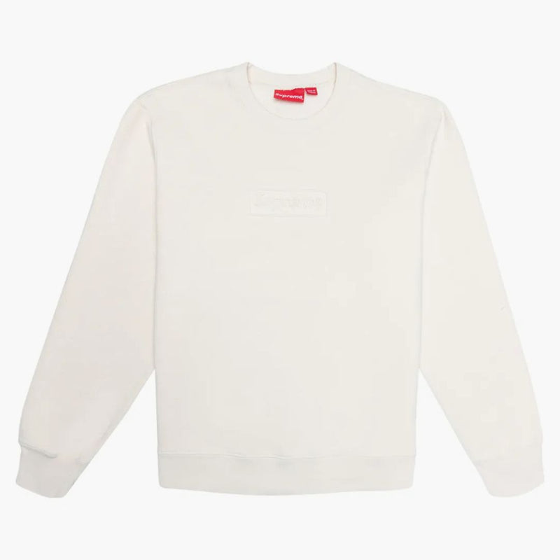 Supreme Cutout Logo Crewneck Natural