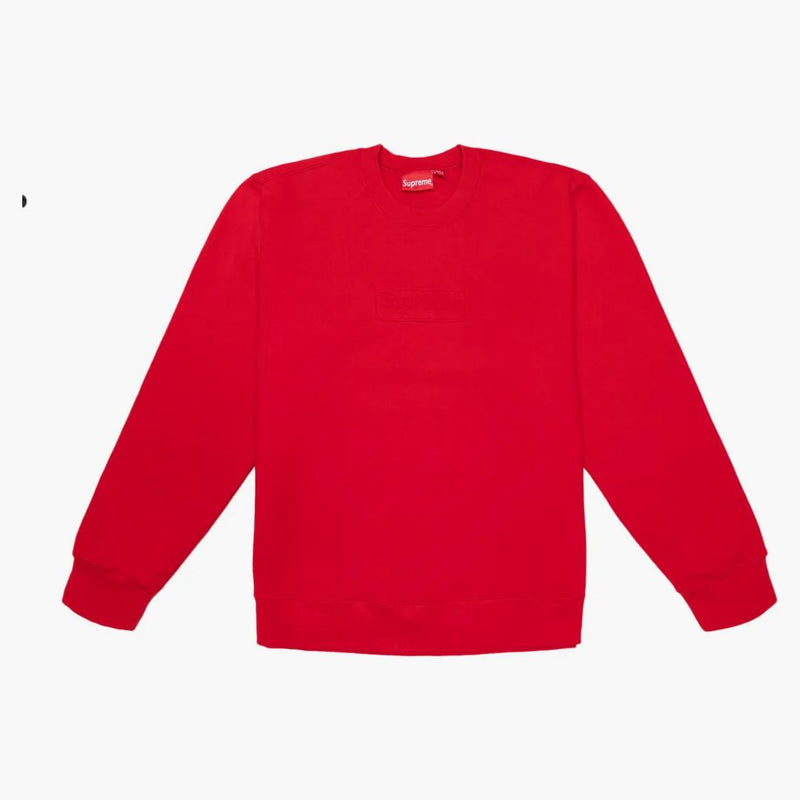 Supreme Cutout Logo Crewneck Red