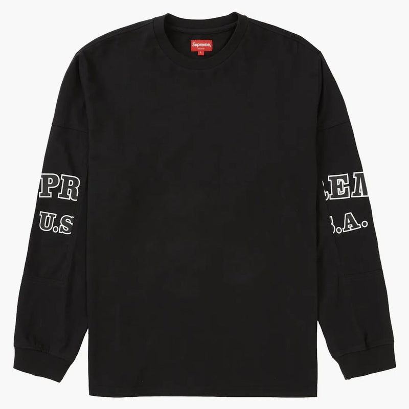 Supreme Cutout Sleeves L/S Top Black