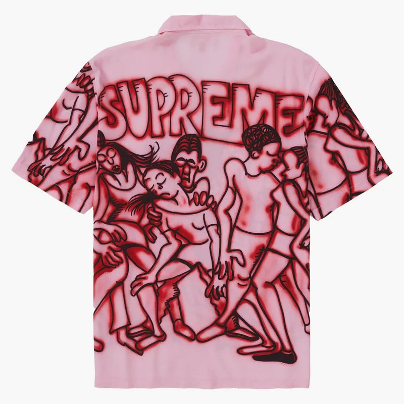 Supreme Dancing Rayon S/S Shirt Pink