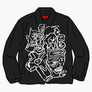 Suprema Daniel Johnston Chaqueta de trabajo bordada negra