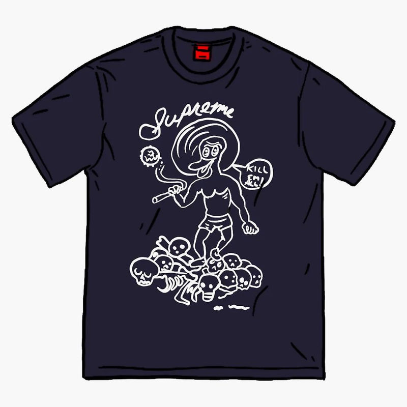 Supreme Daniel Johnston Kill Em All Tee Navy
