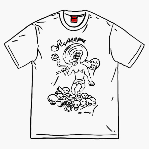Supreme Daniel Johnston Kill em all tea white