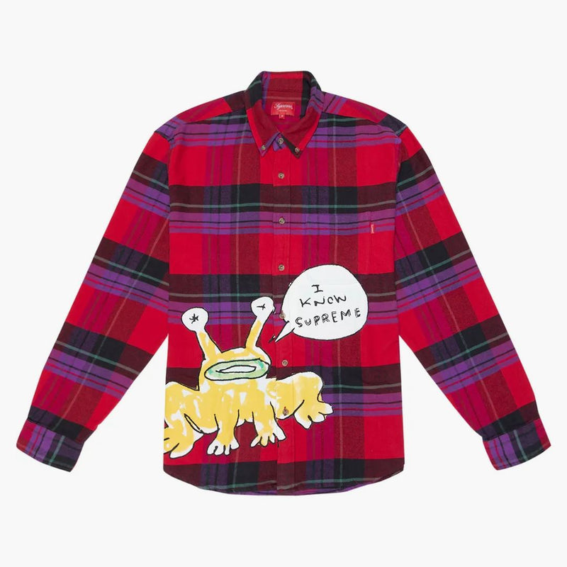 Supreme Daniel Johnston Plaid Shirt Red