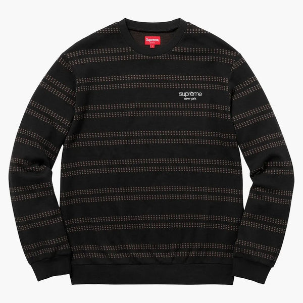 Supreme Dash Stripe Crewneck svart