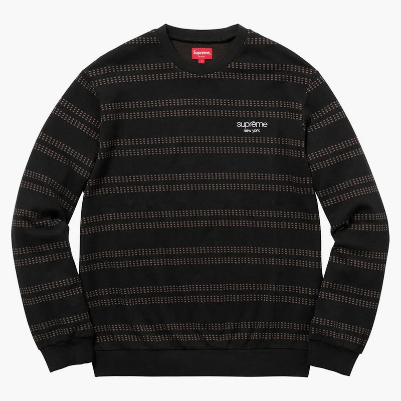 Supreme Dash Stripe Crewneck svart
