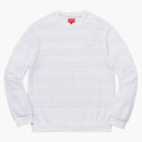 Supreme Dash Stripe Crewneck White