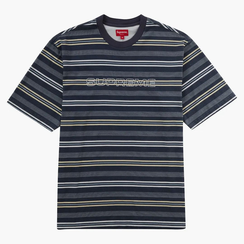 Nejvyšší pomlčka STRIPE S/S Top Navy