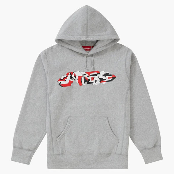 Supreme Delta Logo Hooded Sweatshirt Heather Grey