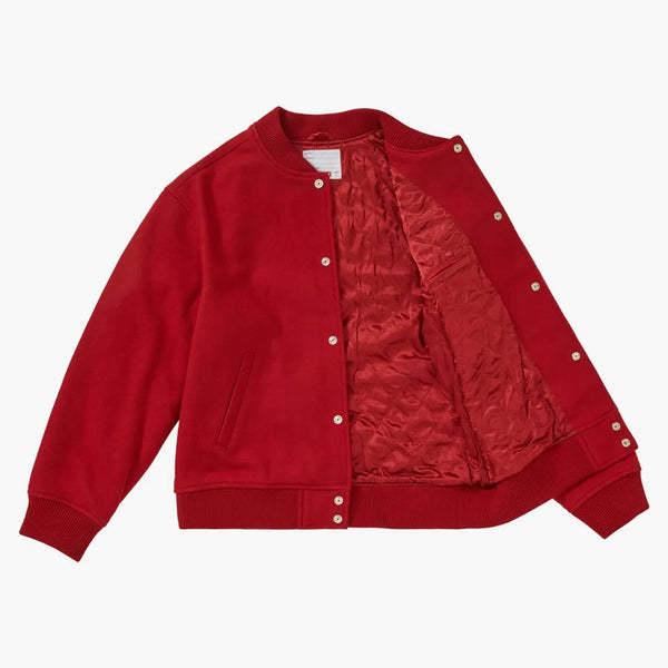 Supreme Delta Logo Varsity Jacket Red