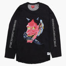 Supreme demon raglan l/s top black