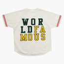 Supreme denim baseball jersey white