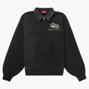 Supreme Denim Collar Half Zip Sweatshirt Black