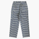 Högsta denim målare byxa rand