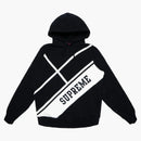 Supreme diagonal hooded sweatshirt black