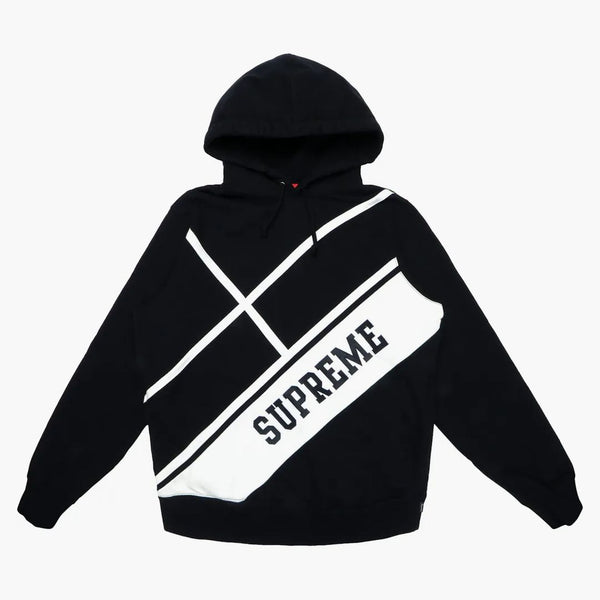 Supreme Diagonal Hooded Sweatshirt svart