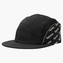 Supreme Diagonal Logo Side Panel Camp Cap Black
