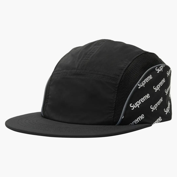 Nejvyšší diagonální logo boční panel Camp Cap černý