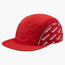 Supreme Diagonal Logo Side Panel Camp Cap Red