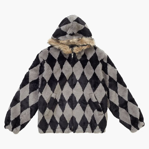 Supreme Diamond Faux för jacka grå