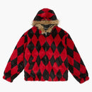 Supreme Diamond Faux för jackan röd