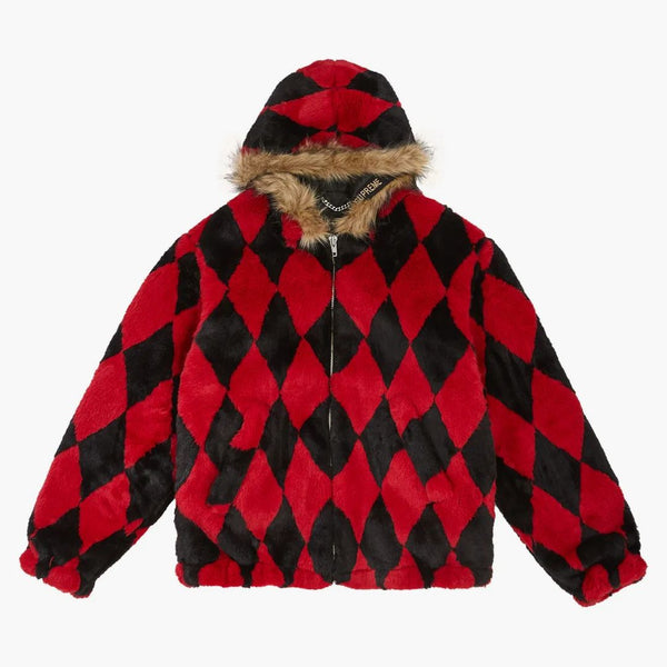 Supreme Diamond Faux for Jacket Red