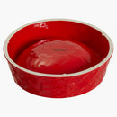 Supreme Diamond Plate Dog Bowl Red