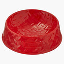 Supreme Diamond Plate Dog Bowl Red