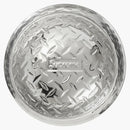 Supreme Diamond Plate Dog Bowl Silver