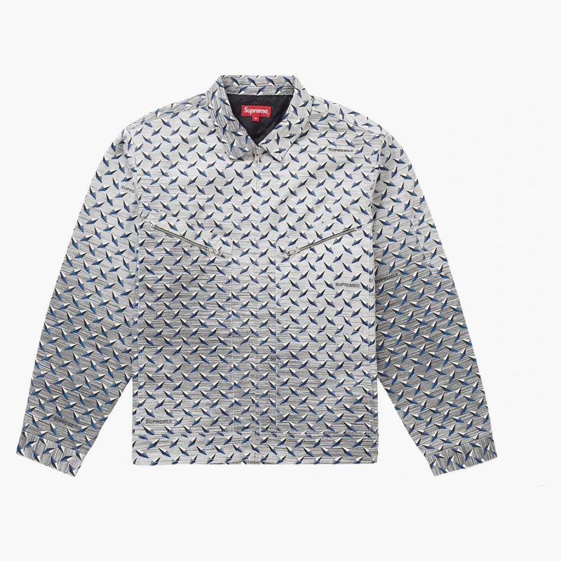 Chaqueta de trabajo de placa de diamante supreme blanco