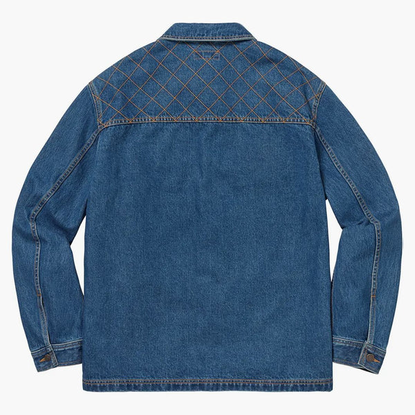 Supreme Diamond Stitch Denim Chore Coat denim