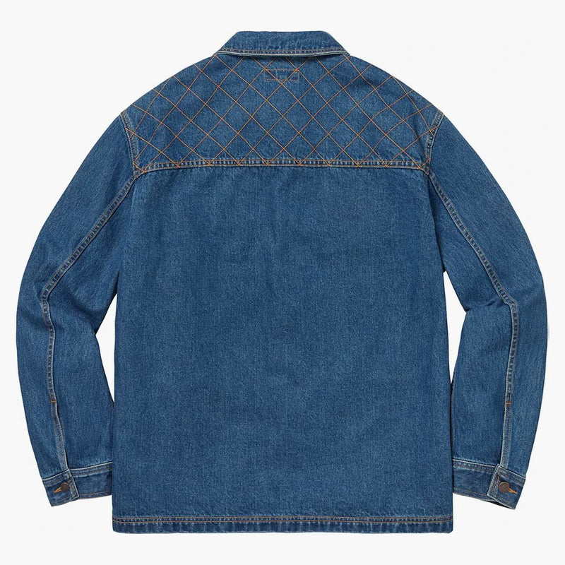 Supreme Diamond Stitch Denim Chore Coat denim