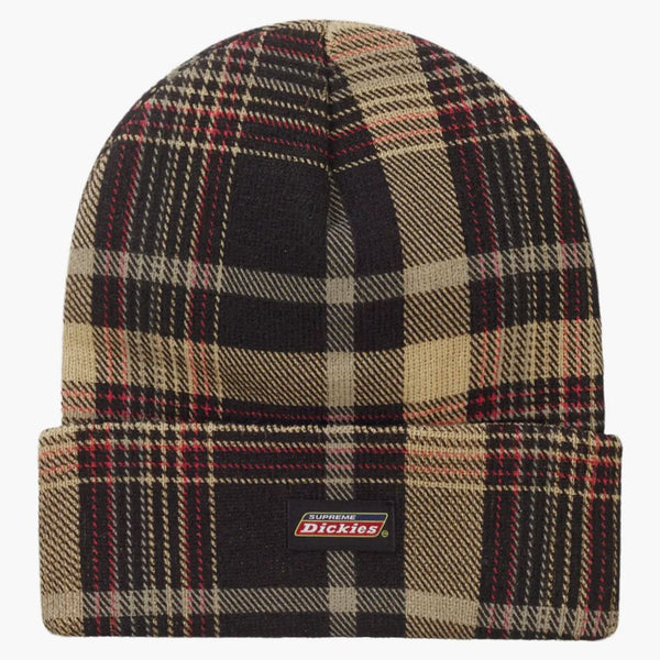 Supreme Dickies Beanie (fw23) Brown Plaid