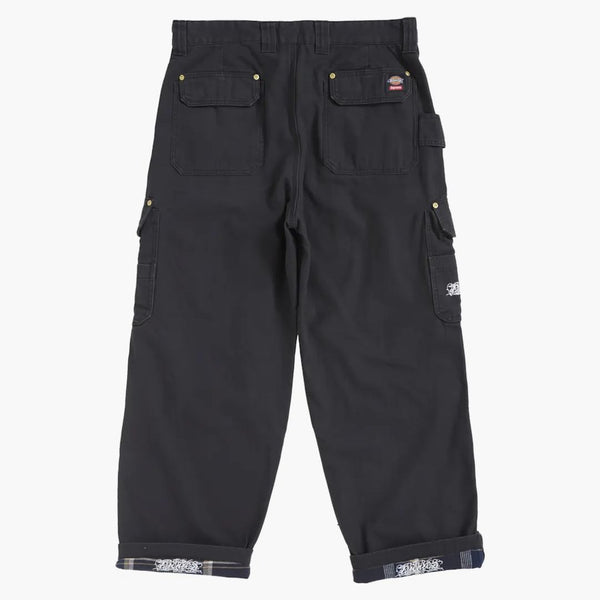 Supreme Dickies flanell fodrad lastbyxa svart