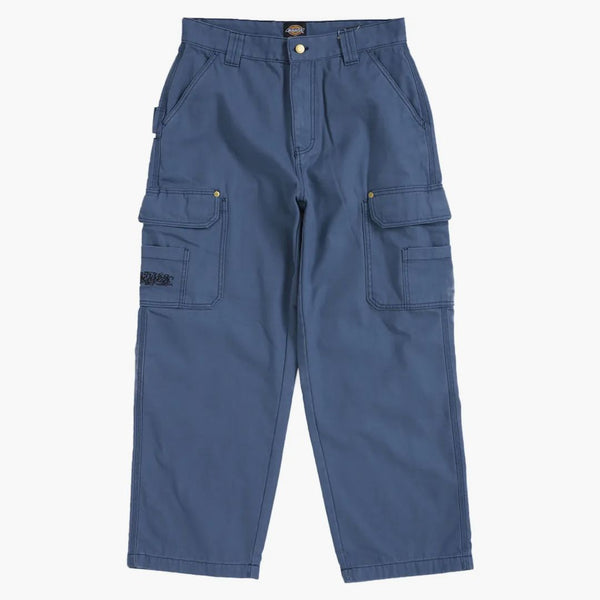 Supreme Dickies flanell fodrad lastbyxa blå