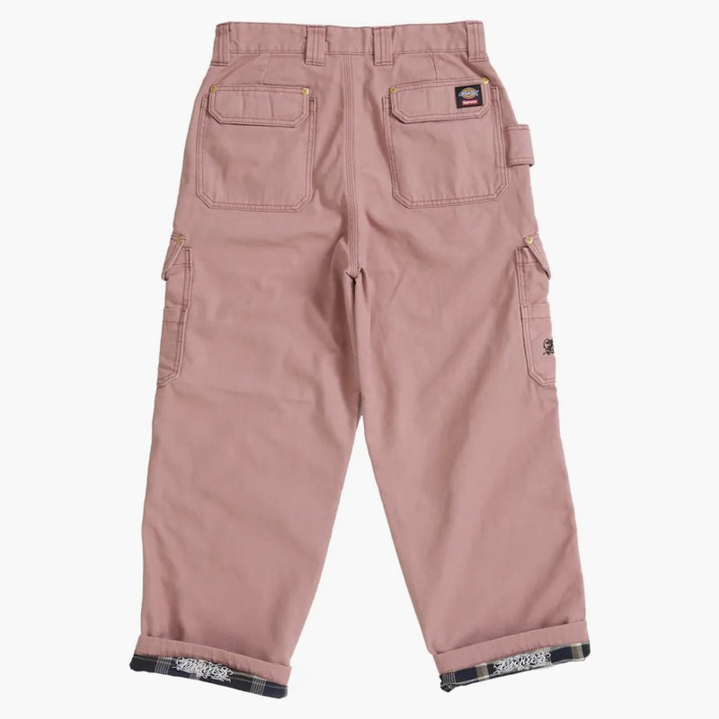 Nejvyšší dickies flanel lemované nákladní kalhoty růžové