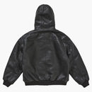 Supreme Dickies Hooded Leather Work Jacket Black