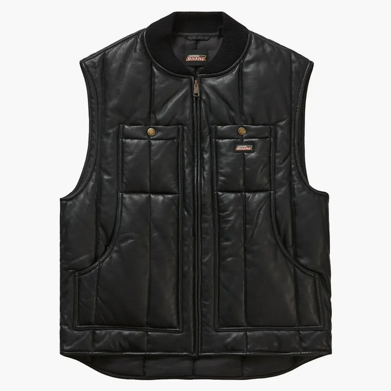 Nejvyšší dickies kožená pracovní vesta černá