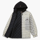 Supreme Dickies a cuadros a cuadros Camiseta con encapuchado Camisa negra