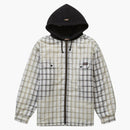 Supreme Dickies a cuadros a cuadros Camiseta con encapuchado Camisa negra