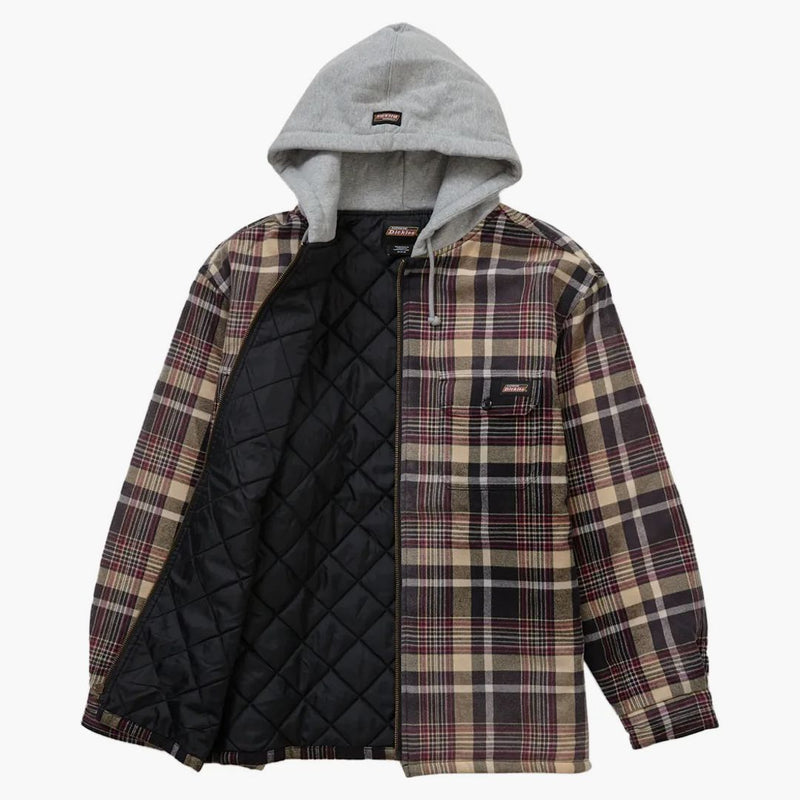 Shirt con cappuccio con cappuccio con cappuccio con cappuccio a quadri supremo grigio grigio