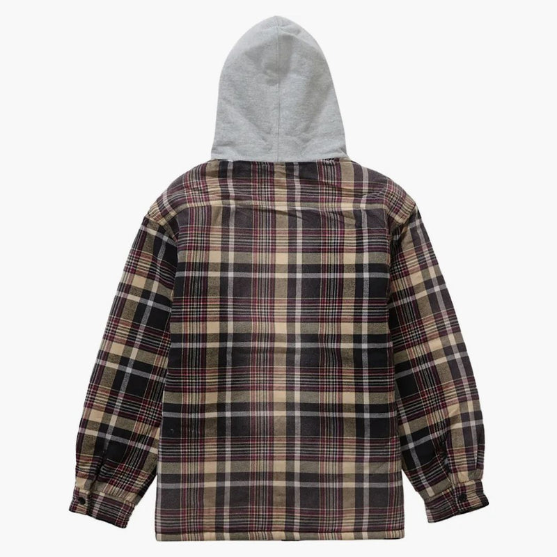 Shirt con cappuccio con cappuccio con cappuccio con cappuccio a quadri supremo grigio grigio