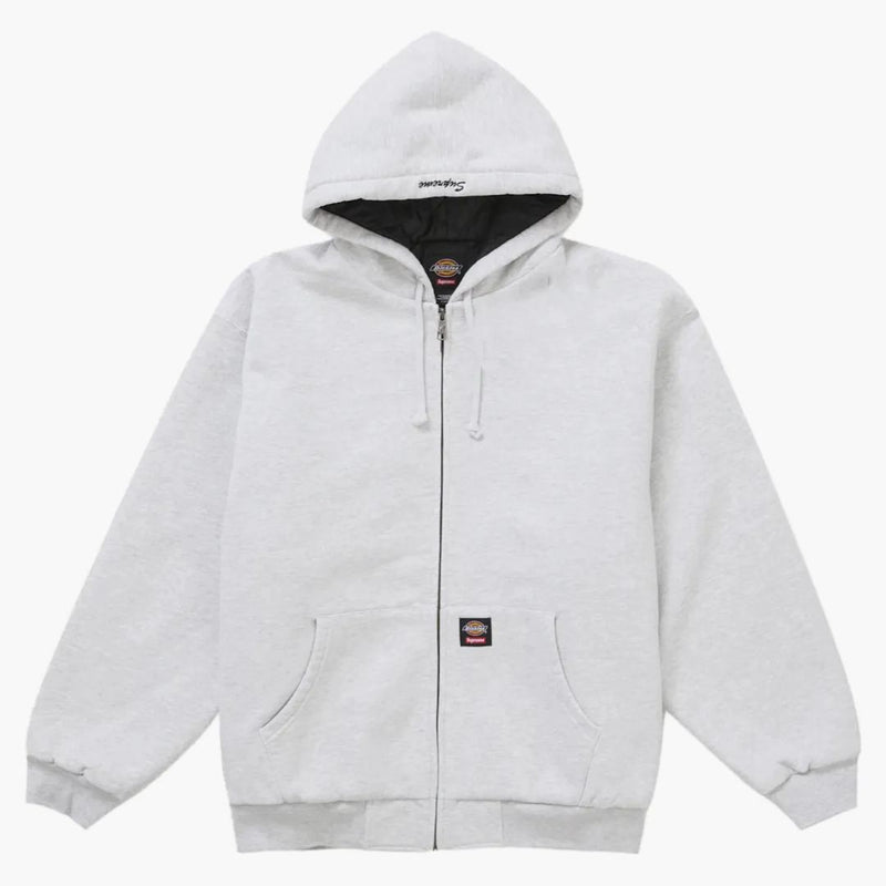 Nejvyšší dickies prošívaná zip Up Hooded Mikina Heather Grey