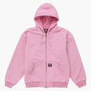 Nejvyšší dickies prošívaná zip nahoru kapucí růžová