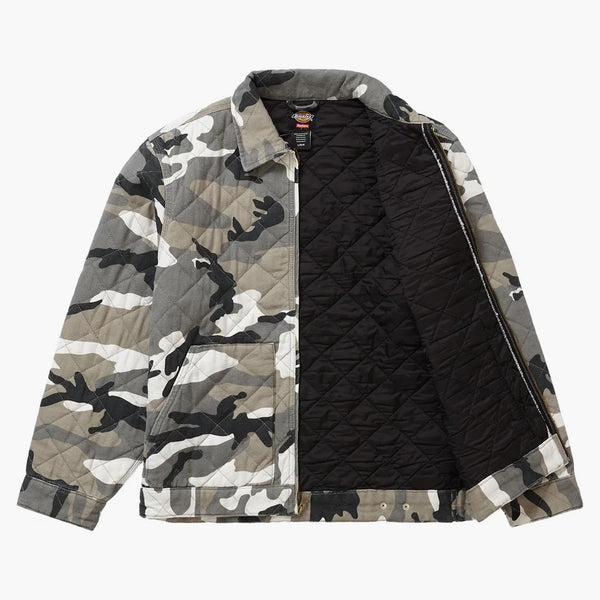 Supreme Dickies Quilted Work Jacket Gray Camo